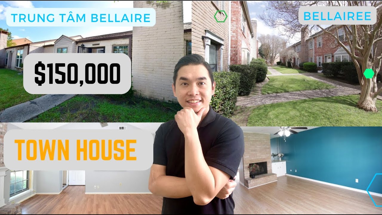 1. Townhouse: $150,000 - HOA $218 - TRUNG TÂM BELLAIRE| mua nhà rẻ Bellaire cùng Nato
