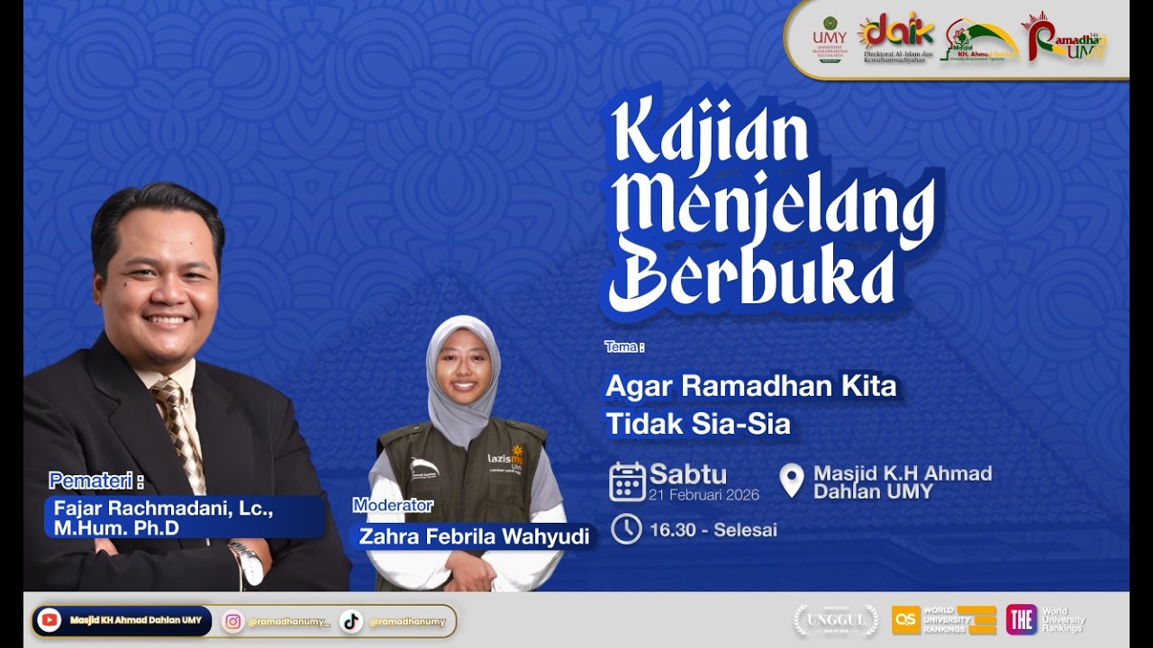 Kajian Menjelang Berbuka | Fajar Rachmadani, Lc., M.Hum. Ph.D.
