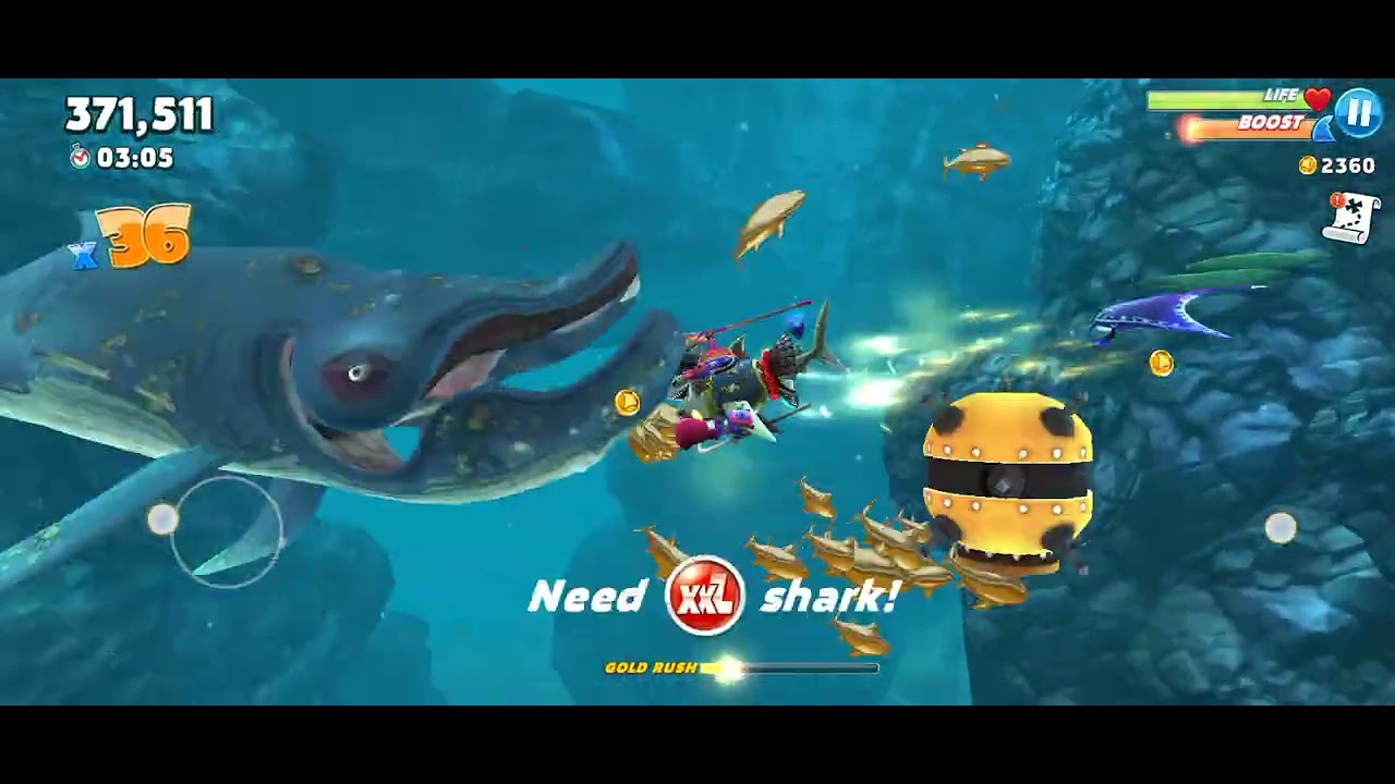 Hungry Shark World (5 Minute Gameplay) - Porbeagle