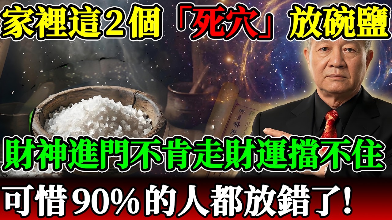 家裡這2處放「1碗鹽」，財神進門不肯走！守財只需幾十塊，懂的都是高人！#曾仕強 #易經 #易經智慧 #2026運勢 #丙午年 #曾公智慧講堂