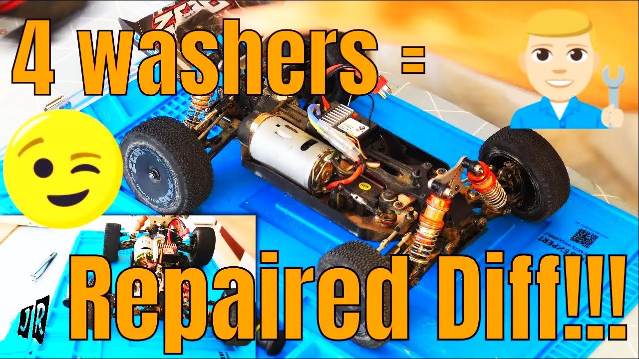 WLToys 144001 Repairing a broken differential with 4 washers!