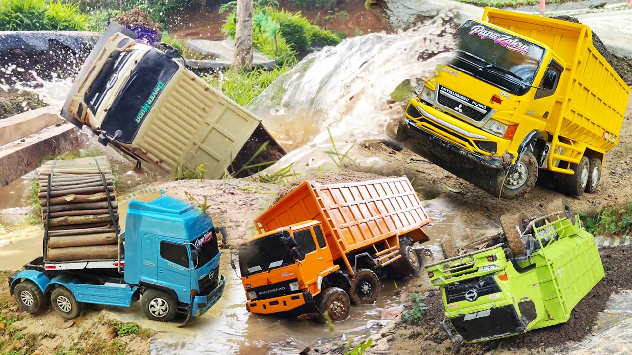 KOMPILASI OLENG Truck Hino 500 Truk Fuso 220Ps Trinton Truk Canter OFROAD Laka Lintas Rc Handmade