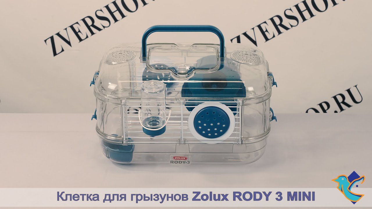 Клетка Zolux для грызунов Rody 3 Mini цвет стальной синий