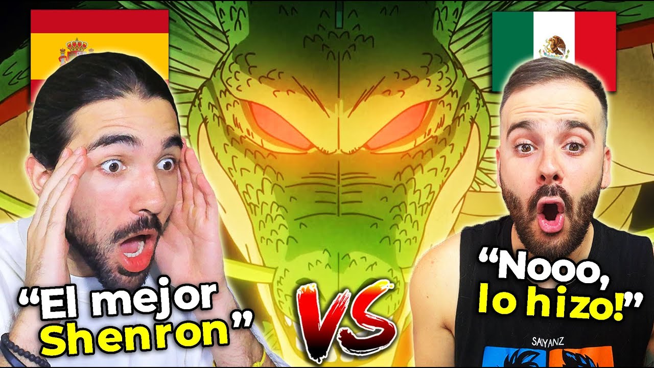 🇪🇸 2 ESPAÑOLES REACCIONAN AL DOBLAJE LATINO VS ESPAÑOL 🇲🇽 DE GOMA PIDE DESEO A SHENRON - NoMeDuchoGT