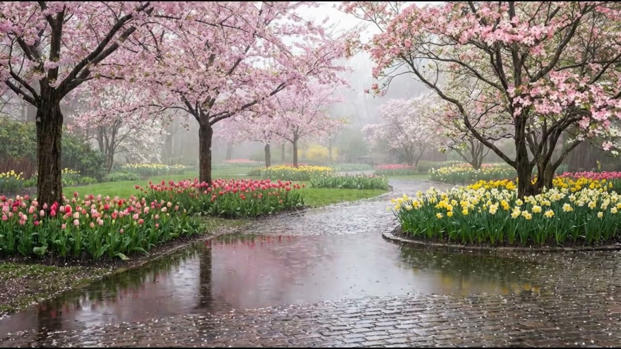 Gentle Rainfall with Music | Deep Sleep and Relaxation