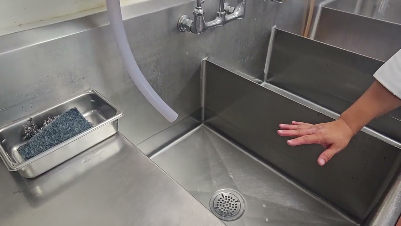 Dishwasher and 3-compartment sink setup