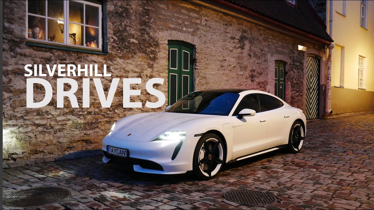 2020 PORSCHE TAYCAN TURBO - night city drive in Tallinn [POV 4K]