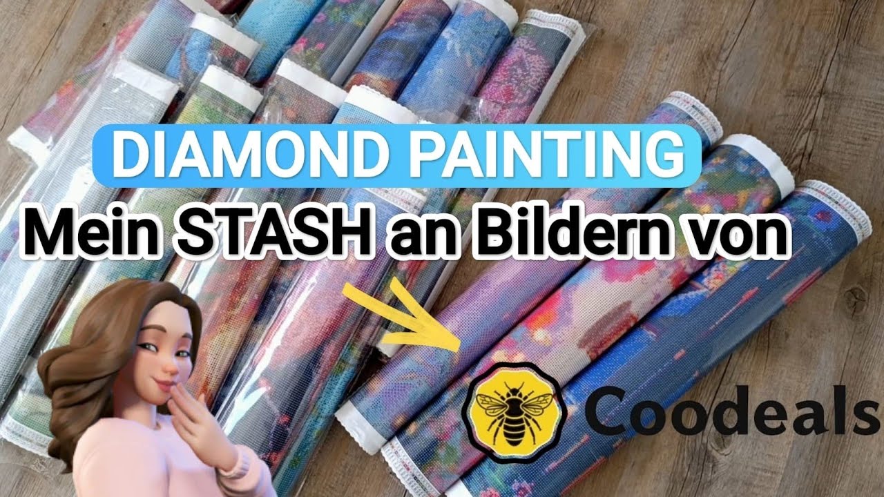 💎Mein Diamond Painting STASH aus 1 Jahr Coodeals😱Alle Bilder die noch auf mich warten+Unboxing✨