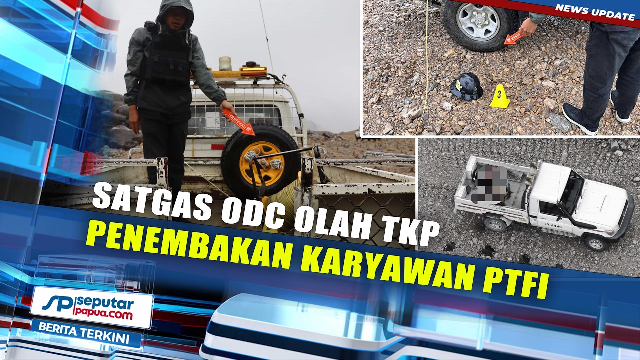 Satgas Operasi Damai Cartenz Olah TKP Penembakan Karyawan PT Freeport