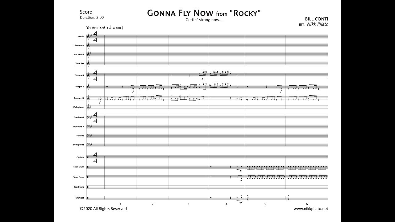 Gonna Fly Now, from Rocky - Bill Conti (Marching Band Arrangement)