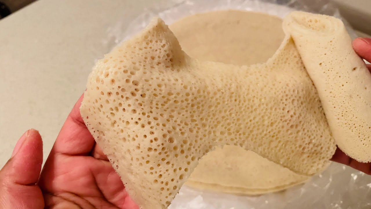 I attempted to make injera from all-purpose & Rice flour from scratch