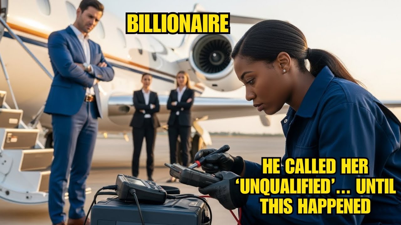 Black Mechanic Saves Billionaire's Failing Jet on Runway   What She Did Next Left Him Speechless