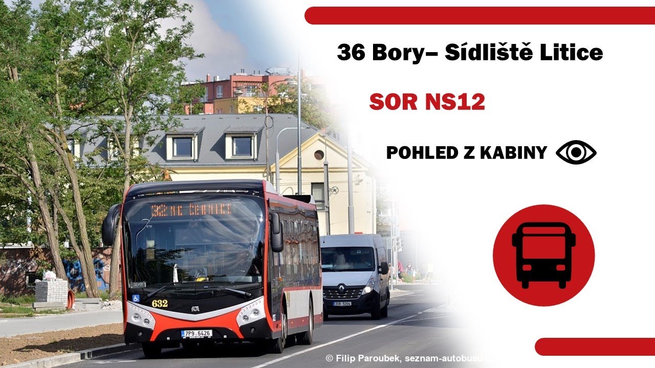 Linka 36 - Bory - Sídliště Litice a zpět