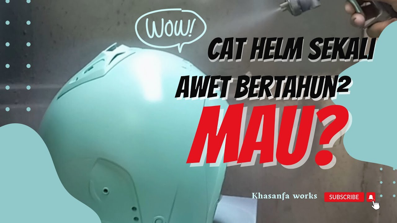 Cat Ulang Helm Kyt Pakai kompresor|Dijamin glossy dan awet