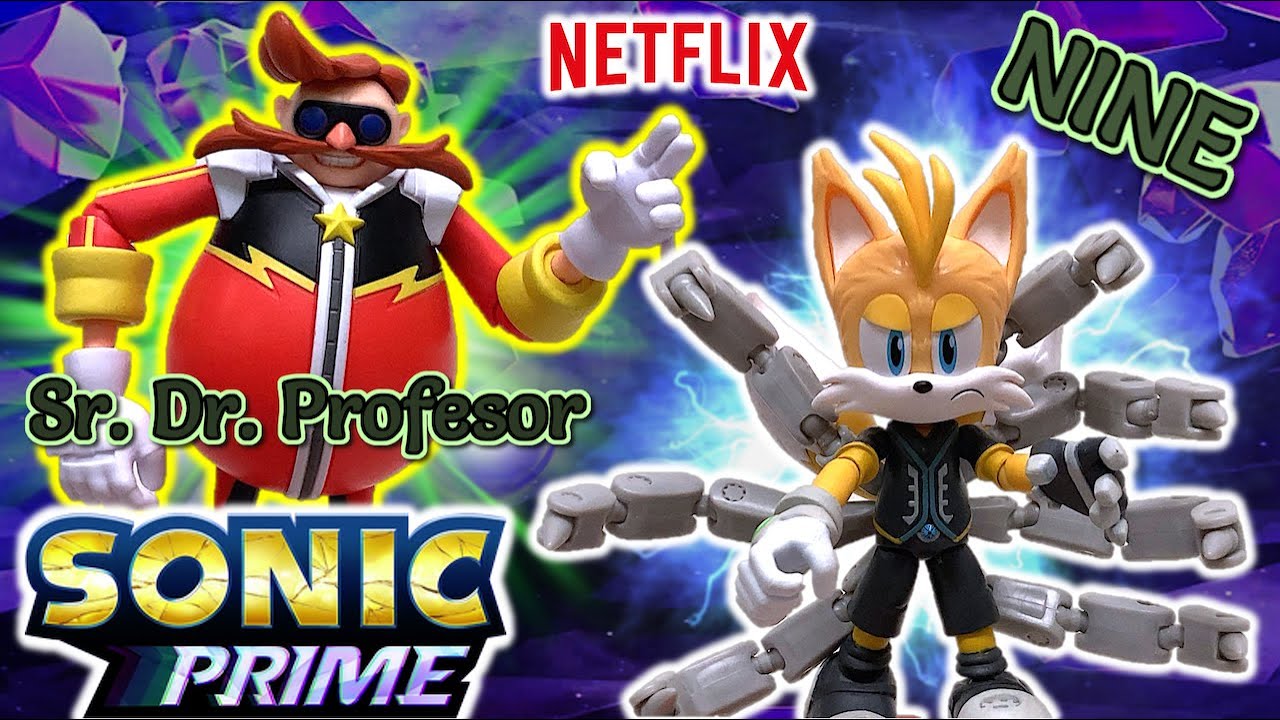 SONIC PRIME - Figuras de NINE TAILS vs Mister Doctor Eggman | Colección Jakks Pacific - TOY SHOTS