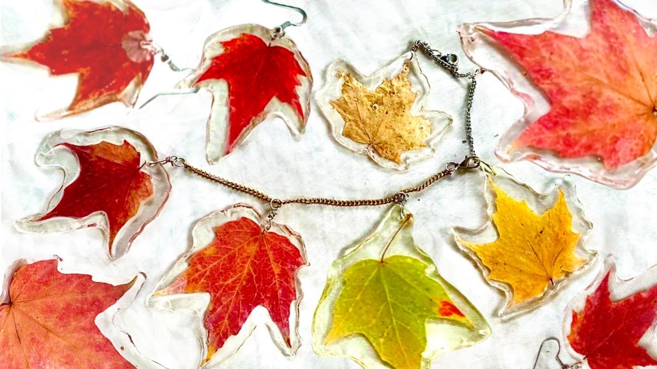 How to Preserve Maple Leaves in Resin┃Pressed Leaves Resin Art
