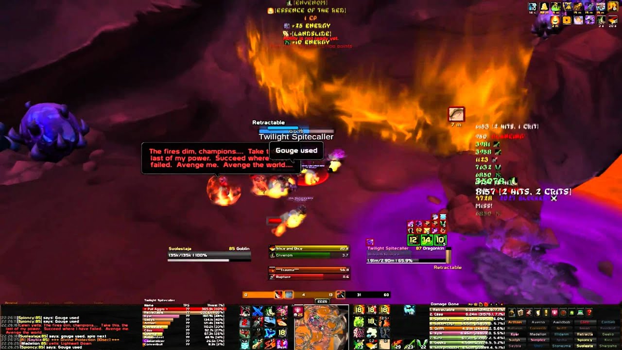 Cataclysm Raid: Solidarity vs Sinestra 25man Rogue PoV