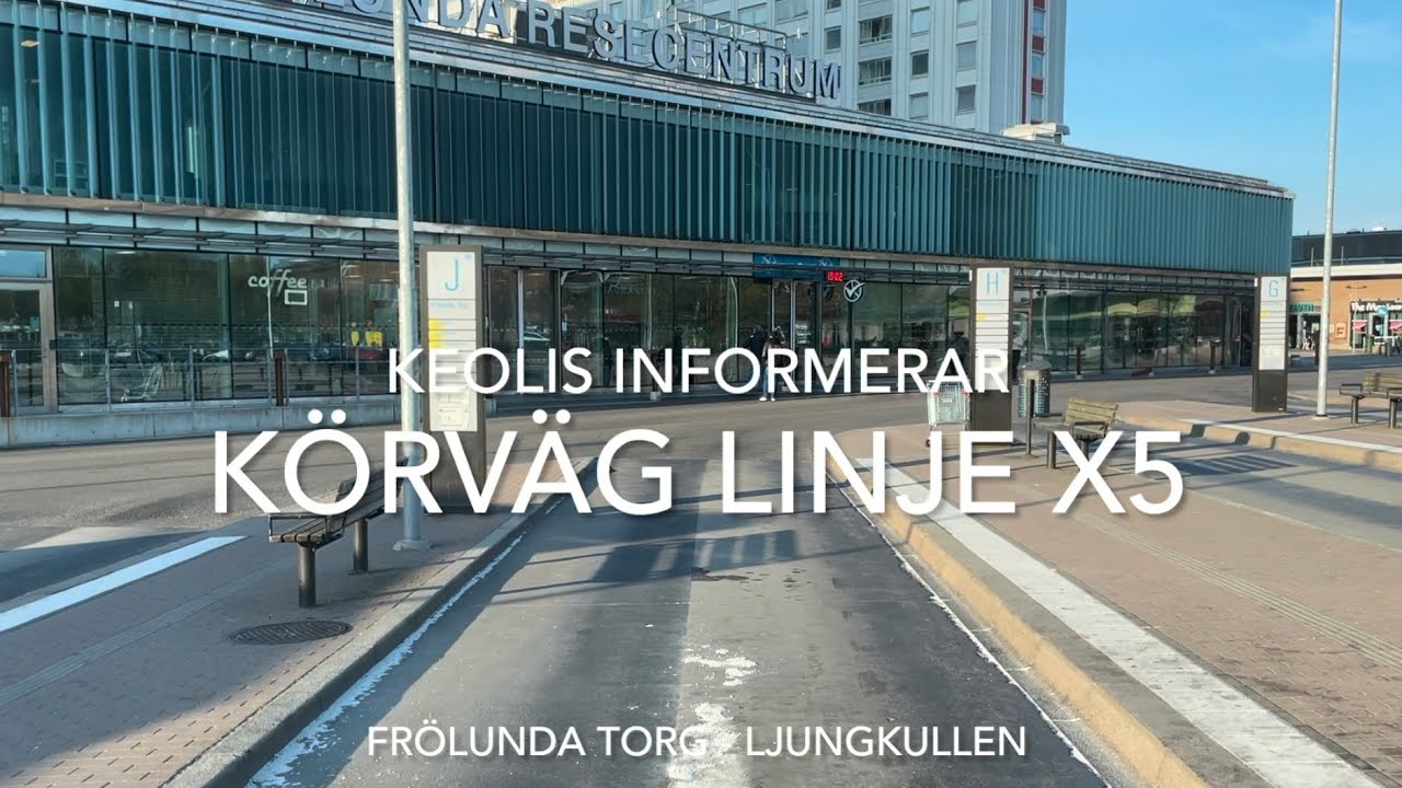 Körväg linje X5 Frölunda Torg - Ljungkullen