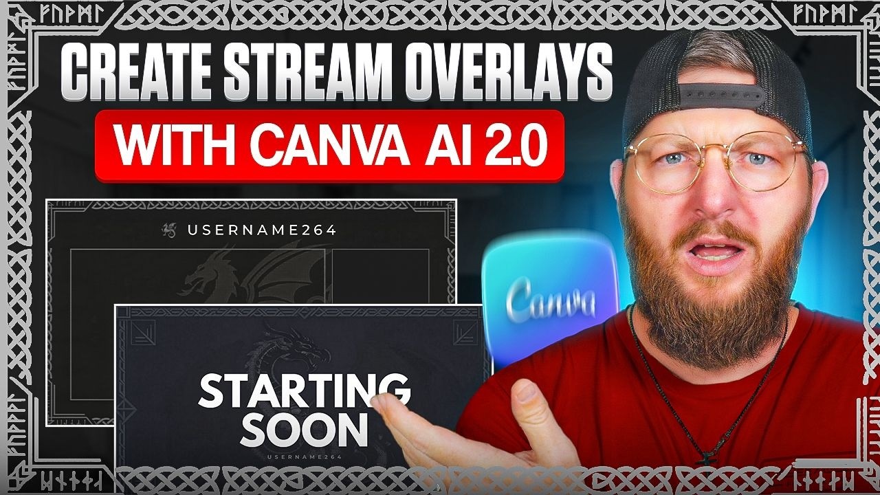 Создание оверлея для Twitch с помощью нейросетей в Canva AI 2.0 | Canva для стримеров
