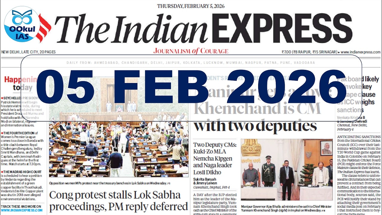 Indian Express News Analysis | 05 February 2026 #currentaffairs #newsanalysis