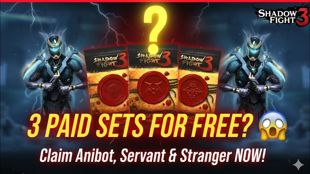 3 PAID SETS FOR FREE?! 😱 Claim Anibot, Servant & Stranger NOW! (Shadow Fight 3)