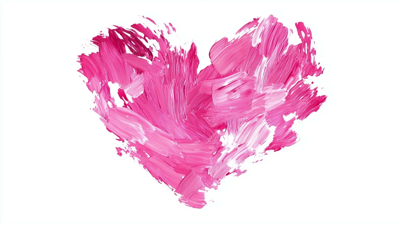 Pink Heart TV Art :: Valentine's Day Frame TV Art :: Modern TV Screensaver :: Silent Video