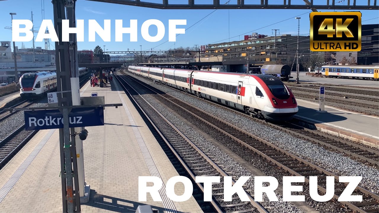 Züge beim Bahnhof Rotkreuz | Trains at Rotkreuz station (2020)