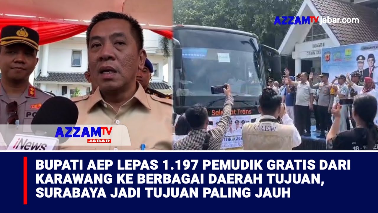 Bupati Karawang Lepas Ribuan Pemudik Lebaran 2026 dengan 23 Bus Gratis