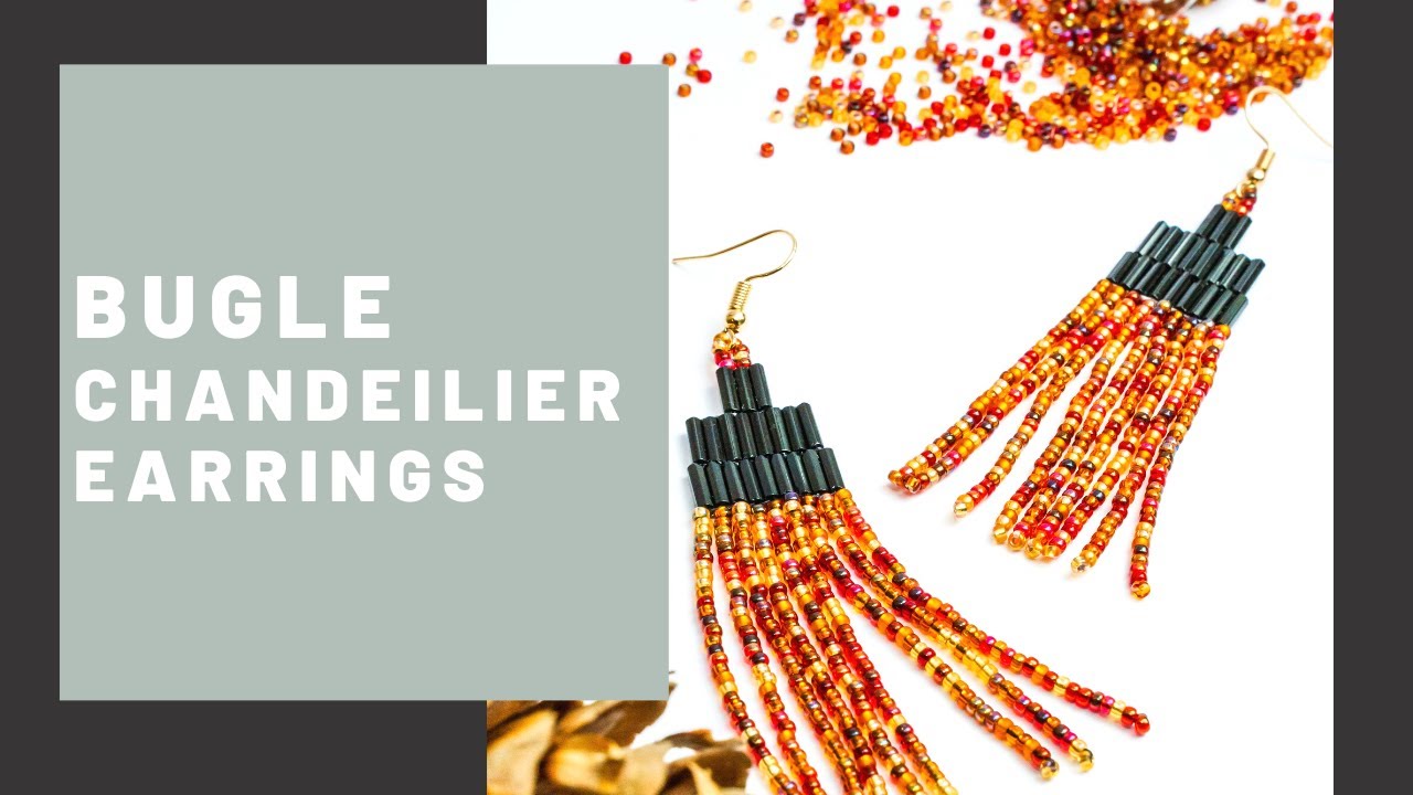 Watch this Quick and Easy Tutorial to Learn How to Make Bugle Bead Chandelier Earrings