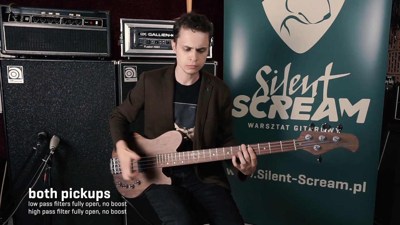 Silent Scream RHINO bass - sound review. multicoil (wal style) pickups
