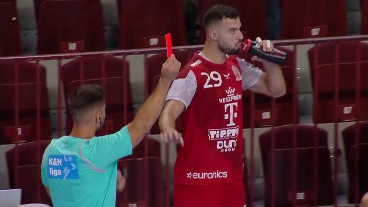Red Card | Nedim Remili vs Mladen Krsmancic | Telekom Veszprem - Csurgoi