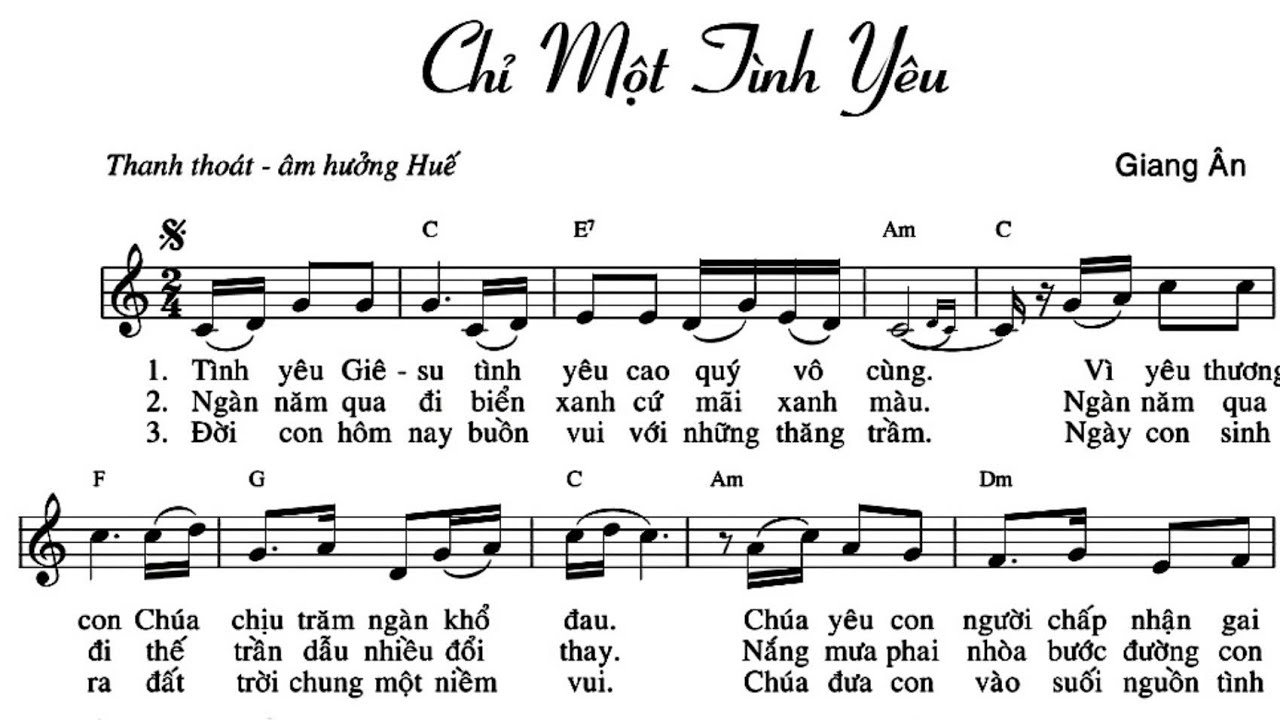 Chỉ Một Tình Yêu || Giang Ân ( Hiệp Lễ Khánh Nhật Truyền Giáo,... )