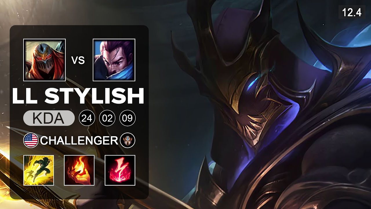 LL Stylish Zed Mid vs Yasuo - NA Challenger - Season 12 Patch 12.4