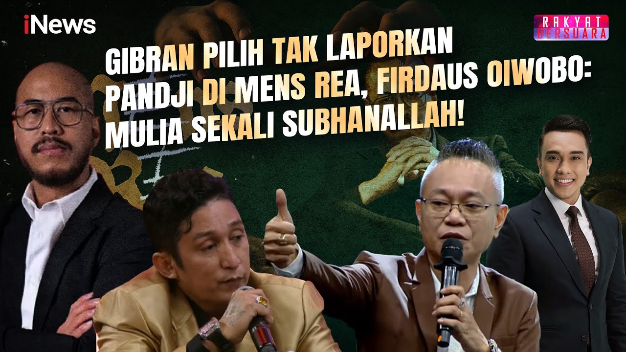 Ade Darmawan Sebut Gibran Tak Punya Niat Laporkan Pandji di Mens Rea, Firdaus Oiwobo: Mulia Sekali!