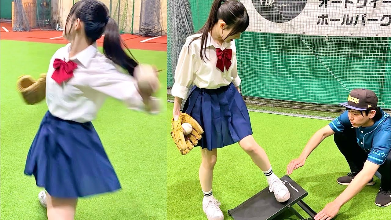 元プロ投手の放課後指導で球速10キロUPするアイドル。【ムコウズ 越まりん】