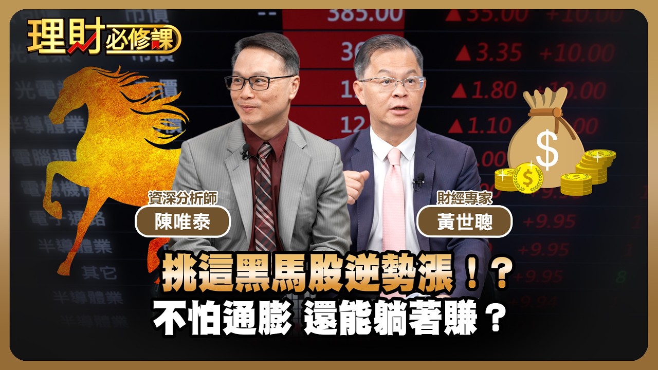 挑這黑馬股逆勢漲！？不怕通膨 還能躺著賺？ft.黃世聰.陳唯泰【理財必修課】EP49 阮慕驊.詹璇依 精華