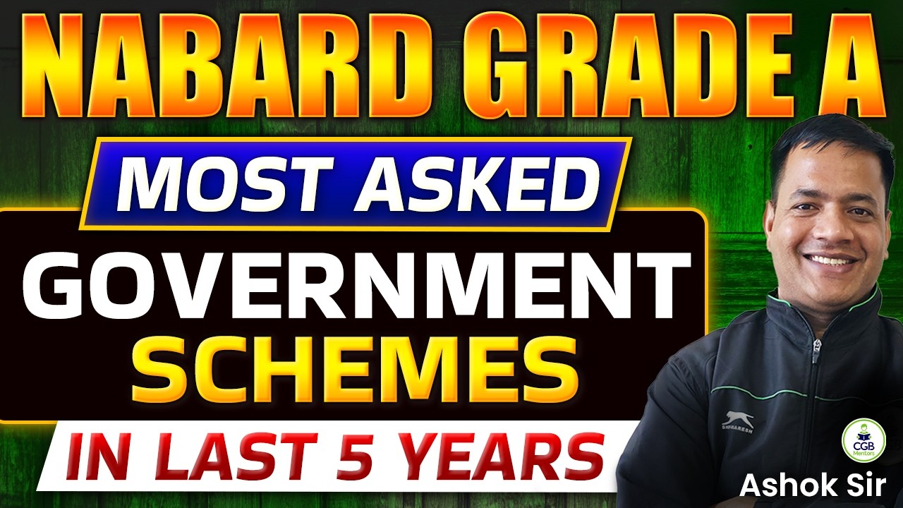 Government Schemes asked in NABARD Grade A|Schemes for NABARD Grade A | Important schemes for NABARD