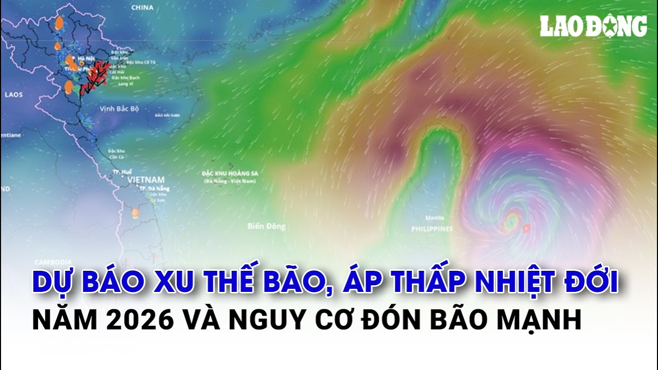 Dự b&aacute;o xu thế b&atilde;o, &aacute;p thấp nhiệt đới năm 2026 v&agrave; nguy cơ đ&oacute;n b&atilde;o mạnh | B&aacute;o Lao Động