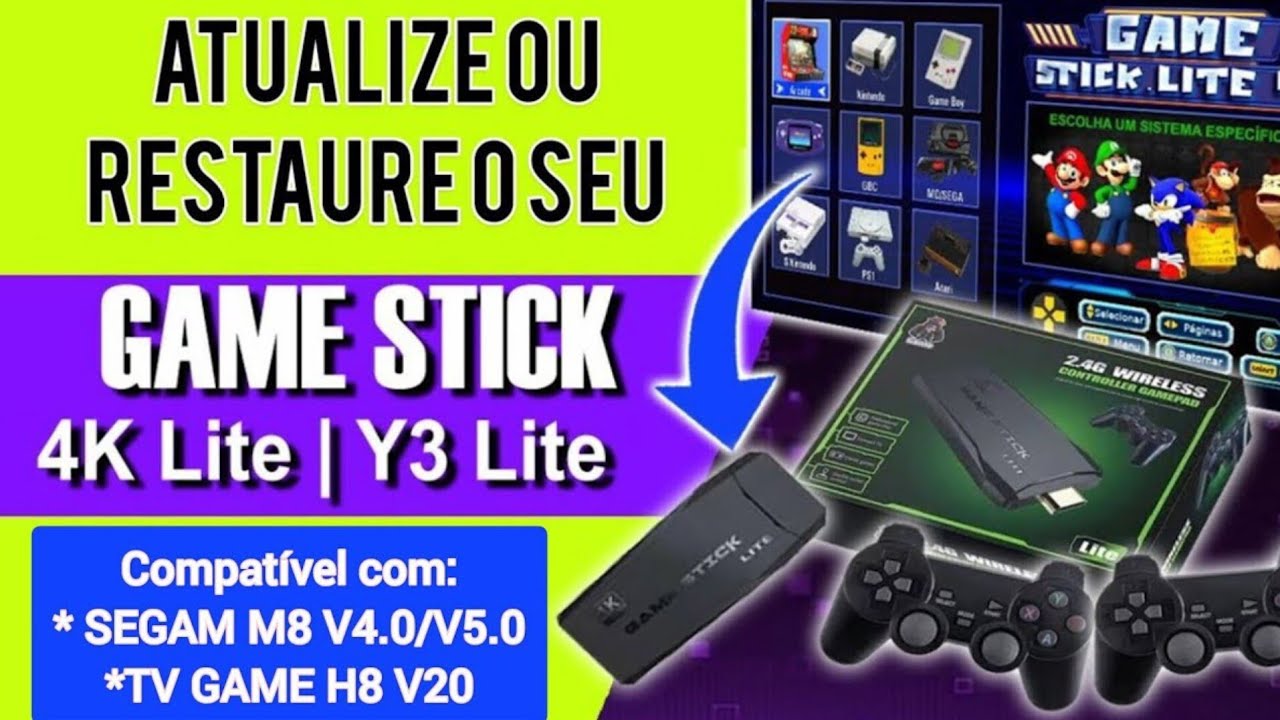 RECUPERE O GAME STICK 4K LITE OU CRIE NOVO CARTÃO. VERSÃO MELHORADA! ⚠️ASSISTA ANTES DE FAZER!