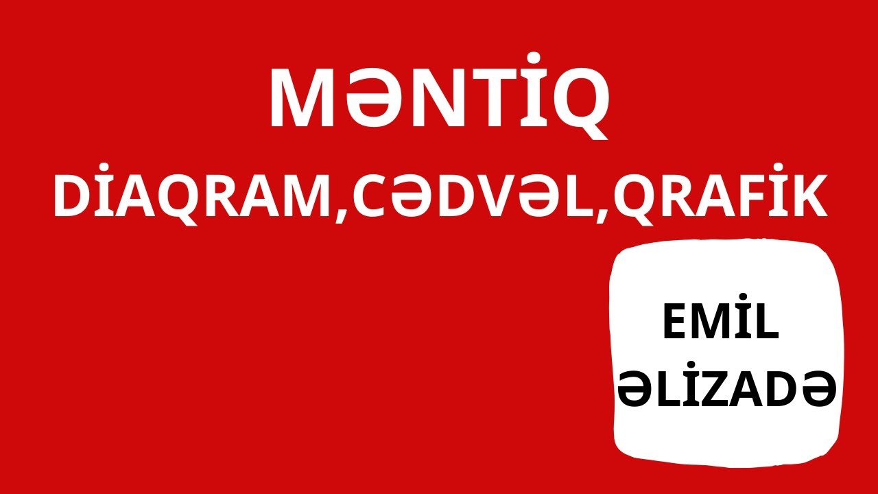 MƏNTİQ (Diaqram,cədvəl,qrafik)