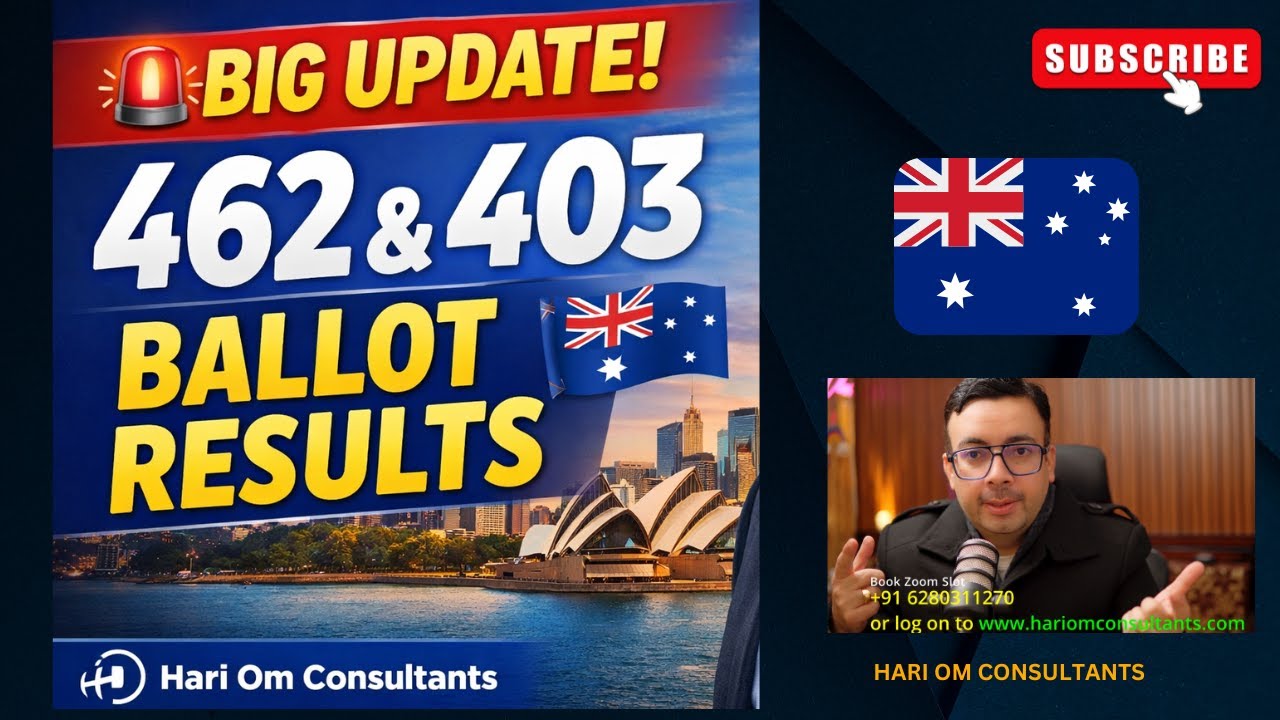 🚨 BIG UPDATE! Australian 462 & 403 Visa Ballot Results | Official News Explained 🇦🇺