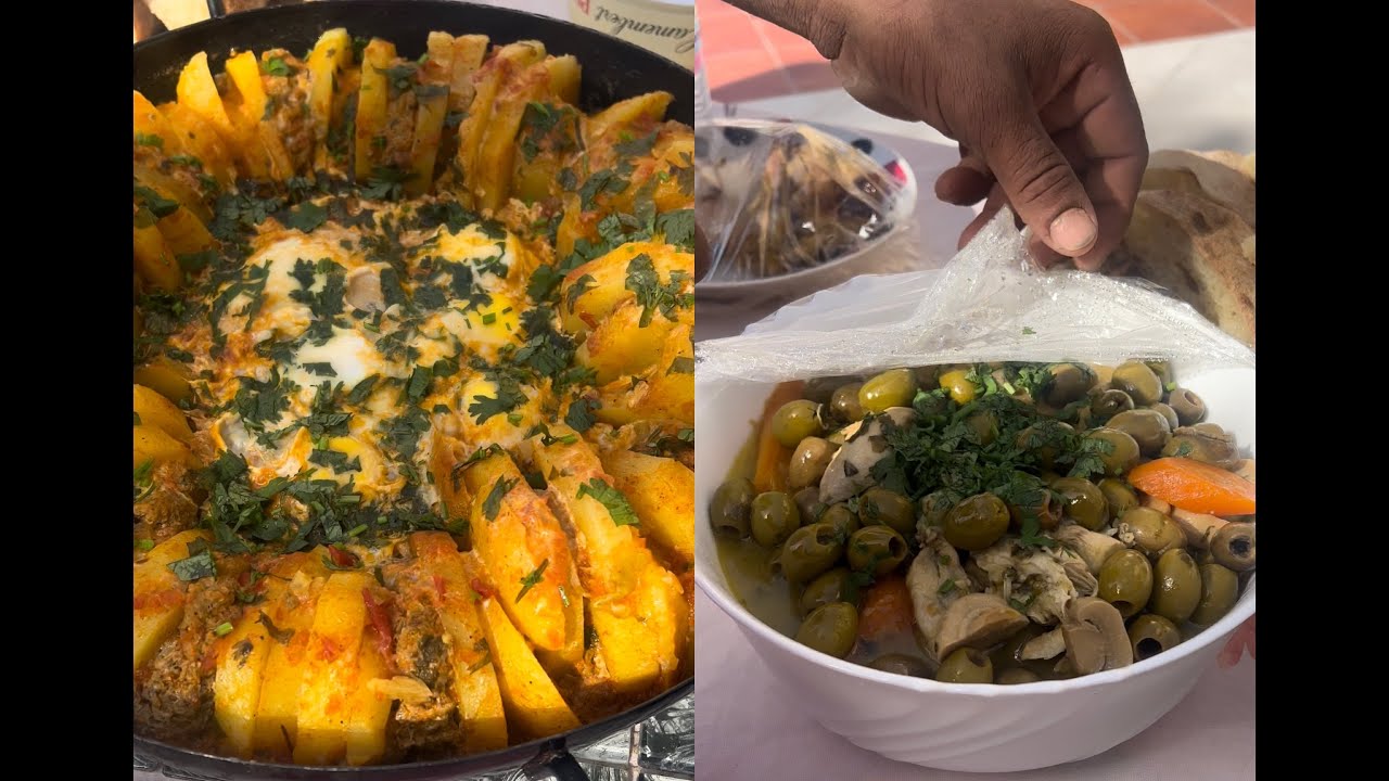 TAJINE ZITOUN ET TAJINE DE POMME DE TERRE À LA POÊLE @ThafathUssirem