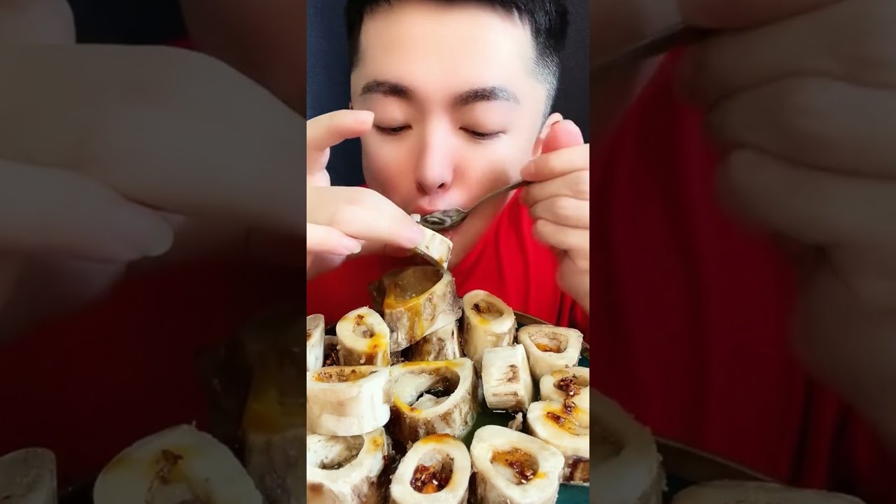 asmr mukbang thánh ăn tủy xương- beef bone marrow- 牛骨髄- 쇠고기 골수- 牛骨髓- गोमांस की अस्थि मज्जा #45