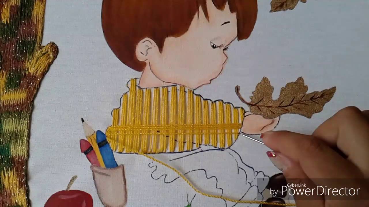 Bordado fantasía suéter del niño otoño