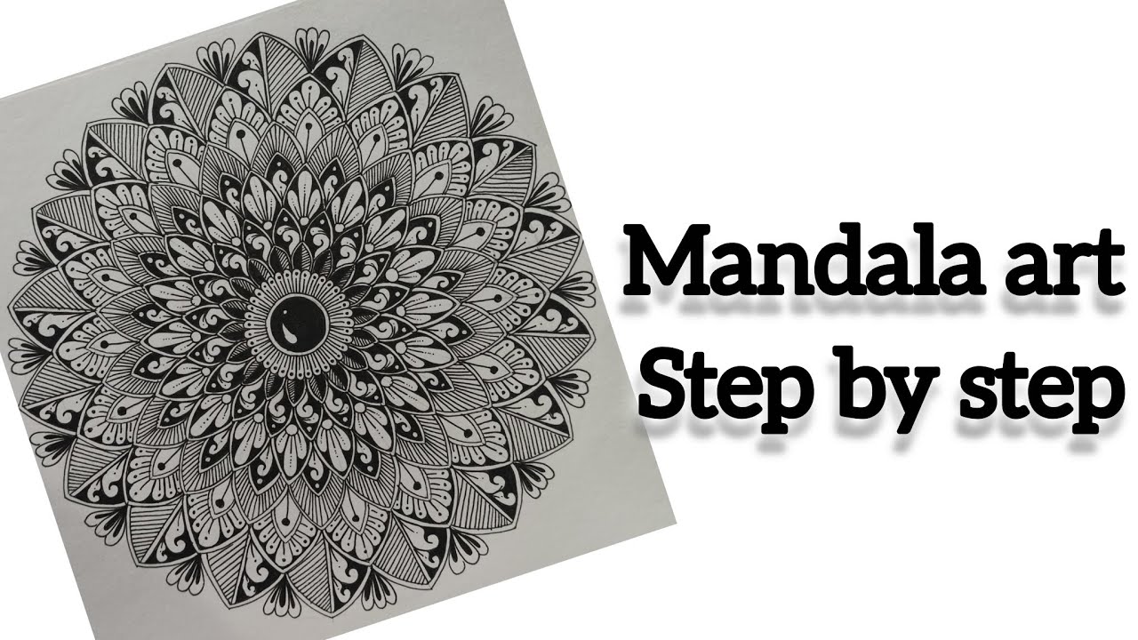 How to draw mandala art for beginners. Easy mandala art step by step #mandalatutorial #art 