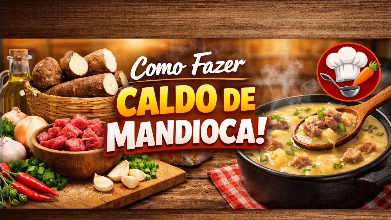 O MELHOR CALDO DE MANDIOCA! 🥣 Cremoso, Simples e Delicioso