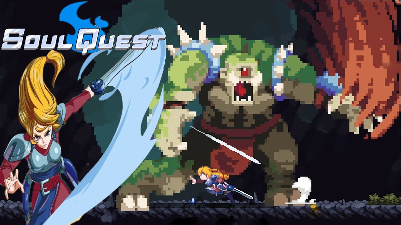 SoulQuest Gameplay Demo / 2D Sidescrolling Action Hack and Slash Indie Game Steam PC 2023