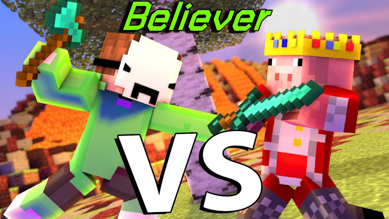 我的世界：Dream VS Techno超燃音乐混剪《Believer》！