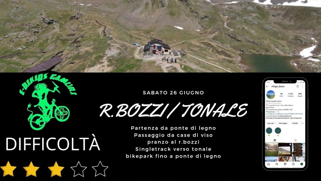 2° TOUR 2021 : R.bozzi / tonale 2478m (in ebike)