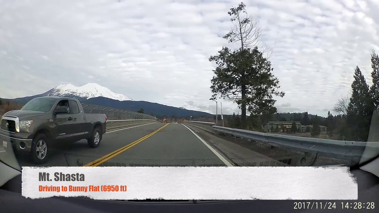 Driving to Bunny Flat, Mt  Shasta and returning